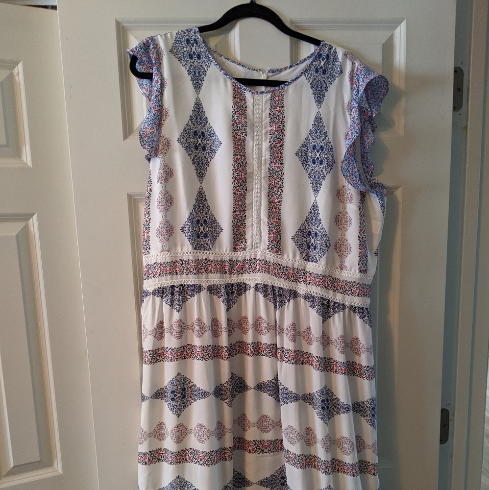 Loft flutter sleeve dress